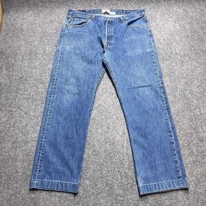 Levis 501 Jeans Men 38x31 Blue Straight Classic Button Medium Wash Tag 38x38